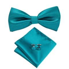 SN SONEC - Corbatin Seda Hombre Paño y colleras Set humita regalo formal Pajarita