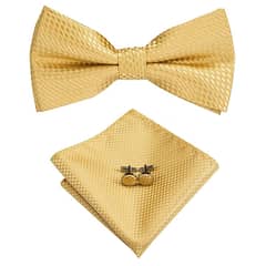 SN SONEC - Corbatin Seda Hombre Paño y colleras Set humita regalo formal Pajarita