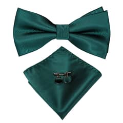 SN SONEC - Corbatin Seda Hombre Paño y colleras Set humita regalo formal Pajarita