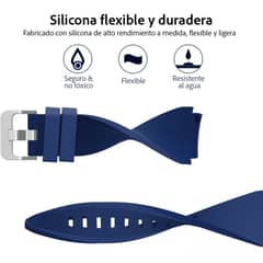 GENERICO - Correa Deportiva Azul 22mm Universal – Cómoda y Segura
