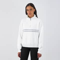 RAINDOOR - Sweater Cuello Alto Lineas Blanco Mujer