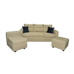 GENERICO - SOFA ANTONELLA + 1 PUFF BEIGE