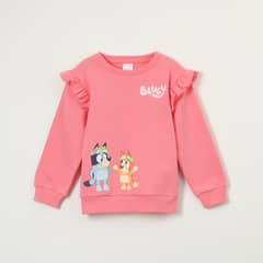 BLUEY - Poleron Cerrado Niña Vuelos Rosado