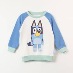 BLUEY - Poleron Cerrado Niño Raglan Beige