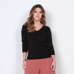 WADOS - SWEATER MANGA 3/4 SOLIDO ESCOTE V