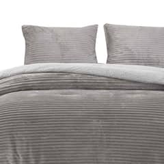 DIB - Cobertor Reversible Sherpa 2 Plazas Cotelón Gris