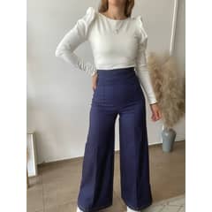 ME MATO TIENDA - Pantalon palazzo AZUL mujer