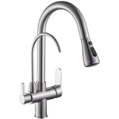PUREPOWER - Grifo de cocina monocromado con rociador extraíble