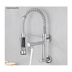 PUREPOWER - Grifo de cocina para lavaplatos monocromado extensible