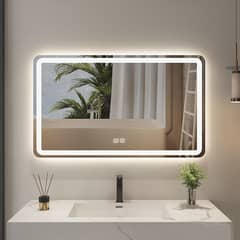 LONEASY - Espejo LED De Baño 100 x 80 cm SBotones táctiles Inteligentes