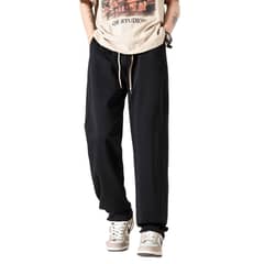 BLWOENS - Pantalones largos de primavera y otoño para hombres - Negro