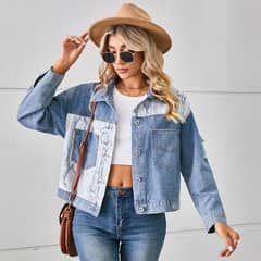 TIOZONEY - Chaqueta vaquera para mujer