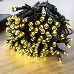 GENERICO - Cadena de Luces Decorativa Solar Luz Cálida - 200 Luces 20 m IP 65