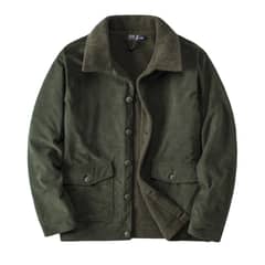 BLWOENS - Chaqueta grande con botones y bolsillos para hombre - Verde