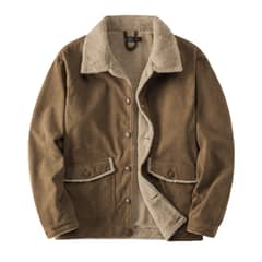 BLWOENS - Chaqueta grande con botones y bolsillos para hombre - Café