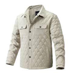 BLWOENS - Chaqueta con cuello corto para hombres -Beige