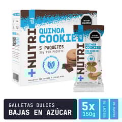 NUTRI CO - Galletas de Quinua y Nibs de Cacao Caja x5un