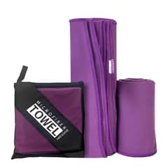 K FIT - Toallas Microfibra Grande Secado Rápido Pack + Estuche Morado K-fit