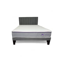 FLOBAL - Cama Europea Super King + Respaldo Capitones Turquesa +Colchón 200x200