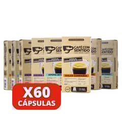 CAFE CON SENTIDO - Mix de Café con Sentido 60 cápsulas compatibles