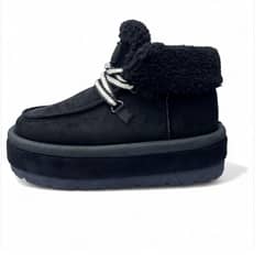 BOTELI - Bota para Mujer Negro Gamuza Chiporro Invierno