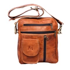 FRANZ MOSSI - Bolso Bandolera De Cuero Natural Cafe Clásico Cedar