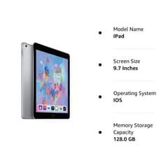 APPLE - IPAD 6th generation 9.7" WIFI 128GB 2019 - Space Gray Reacondicionado Grado A
