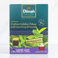 DILMAH - Te Negro en Hojas Earl Grey Vainilla Ceylon 100 grs