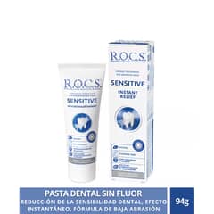 ROCS - Pasta Dental Sensitive Efecto Instantáneo 94g Sin Fluor