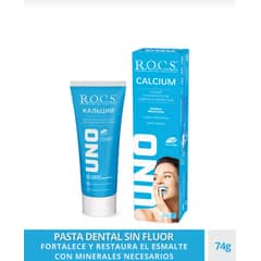 ROCS - Pasta Dental Anti Caries Uno Calcium 74g Sin Fluor