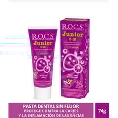 ROCS - Pasta Dental Junior Berry Mix 74g Sin Fluor