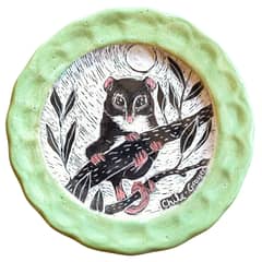 GENERICO - Plato de Pared tallado a mano - Monito del Monte