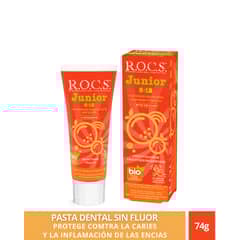 ROCS - Pasta Dental Junior Fruity Rainbow 74g Sin Fluor
