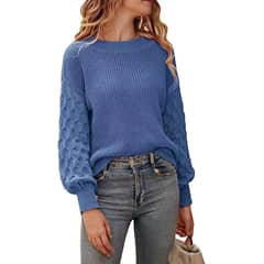 BLWOENS - Suéter de punto para Mujer -Azul