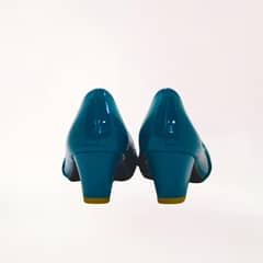PEQUI - ZAPATO TACO MEDIO TURQUESA