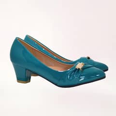 PEQUI - ZAPATO TACO MEDIO TURQUESA