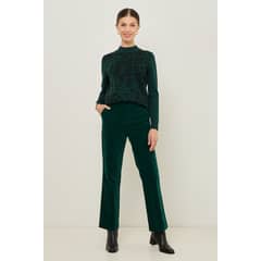 MA GRIFFE - Pantalon Verde Musgo Mujer Magriffe