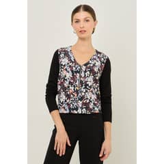 MA GRIFFE - Polera Manga Larga Negro Mujer Magriffe