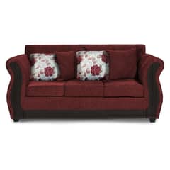 ADONIS LEUDH - Sofá 3 Personas Caburgua Chenille Rojo