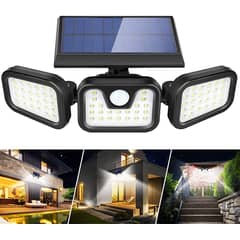 PUREPOWER - 74 LED Solar Wall Light Waterproof with Motion Sensor
