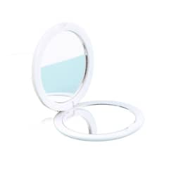 ZYLISS - Espejo redondo pequeño con tapa de doble cara portátil Mini espejo plegable redondo bonito espejo de maquillaje redondo pequeño para oficina
