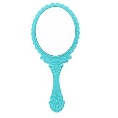 ZYLISS - Espejo ovalado Floral de estilo europeo espejo de belleza de mano Multicolor sin deformación espejo de maquillaje portátil Retro de escritorio