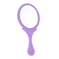 ZYLISS - Espejo ovalado Floral de estilo europeo espejo de belleza de mano Multicolor sin deformación espejo de maquillaje portátil Retro de escritorio