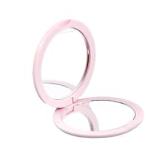 ZYLISS - Espejo redondo pequeño con tapa de doble cara portátil Mini espejo plegable redondo bonito espejo de maquillaje redondo pequeño para oficina