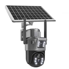 GENERICO - Cámara Solar 360° Wifi Inalámbrica Doble Lente 4mp