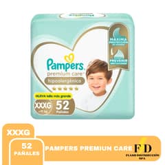PAMPERS - PAÑALES PREMIUN CARE XXXG X52 UNID