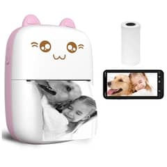 GENERICO - Mini Impresora Portátil Bluetooth Gatito