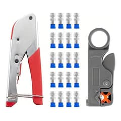 GENERICO - Kit de Herramientas Crimpeadora y Pelacable Completo