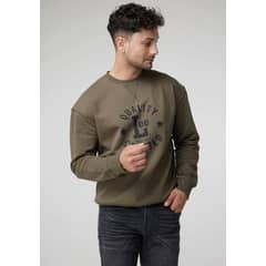 LEE - Poleron Hombre Ls Crew Sws Print Militar Green