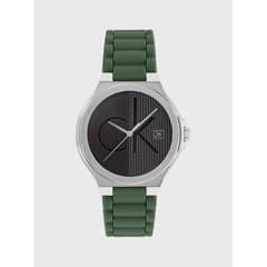 CALVIN KLEIN - Reloj Textured Monogram Verde